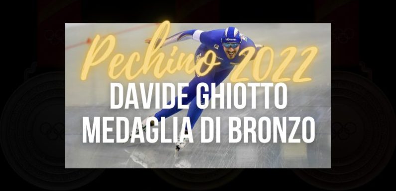 Davide Ghiotto vince la medaglia di bronzo nei 10000 m di Speed Skating